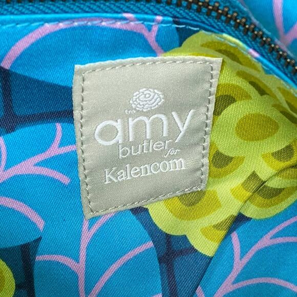 Amy Butler for Kalencom Harper Tote - Turquoise, Pink, and Lime Green - Picture 4 of 9